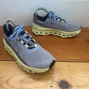 On Running Women 7 Cloudmonster Cloudtec Nimbus Hay Running Sneakers Blue Yellow
